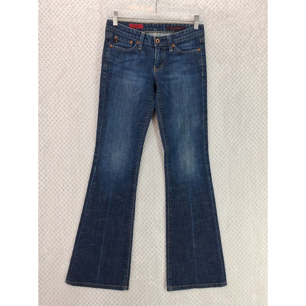 AG Adriano Goldschmied Women's 25 Low Rise Dark Wash Flare/Bootcut Jeans